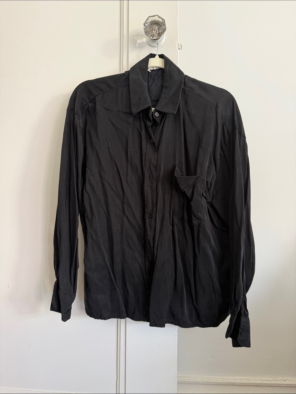 Djerf Avenue Black Button-Down Shirt